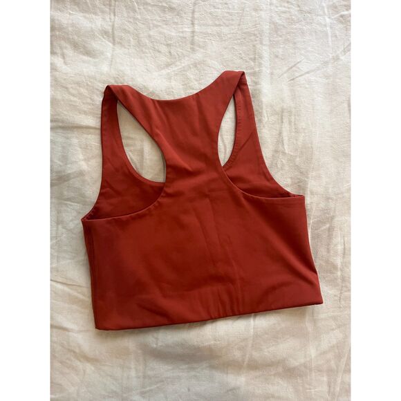 Girlfriend Collective Paloma Racerback Bra in Rust - sz small - Picture 2 of 3